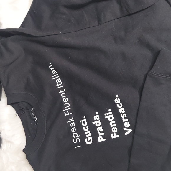 I Speak Fluent Italian crew neck sweatshirt - Picture 2 of 4